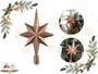 Imagem de Kit Atacadista 10 Ponteiras de Árvore Estrela do Norte de 22 cm - Enfeite de Natal Topo de Pinheiro.