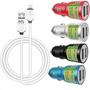 Imagem de Kit Atacado 10 Peças Cabo Micro Usb V8 e Carregador Automotico Turbo