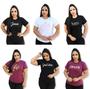 Imagem de Kit Atacado 5 Camisetas T-shirt Frases Evangélicas