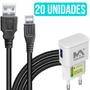 Imagem de Kit Atacado Carregadores Com 10 Peças De Fonte Usb Bivolt Turbo E 10 Cabo V8 Resistente 