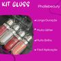 Imagem de Kit Atacado Gloss Labial Glitter Classic Phallebeauty 4 Und