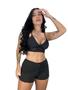 Imagem de Kit Até 5 Short Doll Lara Liso Tecido Suave Romantic com Renda e Modelagem Leve