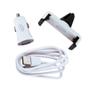 Imagem de Kit automotivo lightning 3 em 1, cabo, carregador e suporte veicular branco ka100 newlink