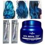 Imagem de Kit Azul Royal 01 Mascara 250g e 02 Coloração Mairibel
