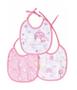 Imagem de Kit Babador Felpudo Com 3 Pçs Rosa Estampado - Papi
