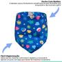 Imagem de Kit Babador Infantil Bandana Com Botão Regulável 2 Unidades Azul e Branco Baby Shark BabyGo