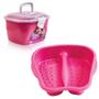 Imagem de Kit Bacia Pedicure 4 Litros + Maleta Lady Box Rosa Multiuso