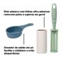 Imagem de Kit Bacia Plástica 14 Litros Porta Sabão Em Pó 1Kg Com Dosador Rolo Adesivo Para Limpeza Casa Lavanderia - Sanremo