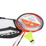 Imagem de Kit Badminton 2 Raquetes 3 Petecas Bolsa Completo Nylon Diversão Vollo