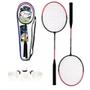 Imagem de Kit Badminton 2 Raquetes + 3 Petecas C/ Bolsa  Completo