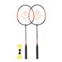 Imagem de Kit Badminton Completo 2 Raquetes 2 Petecas Nylon Diversão Vollo