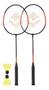 Imagem de Kit Badminton Completo 2 Raquetes e 2 Petecas Nylon Vollo