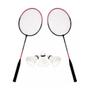 Imagem de Kit Badminton Completo Com 2 Raquetes + 3 Petecas + Bolsa 