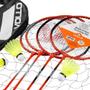 Imagem de Kit Badminton Vollo Com 4 Raquetes, 3 Petecas e Rede Oficial Vollo - Ref VB004