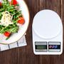 Imagem de Kit Balança De Cozinha Digital 10Kg Dieta Fitness + Afiador Amolador Manual De Facas E Tesouras Profissional 4 Fases