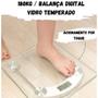 Imagem de Kit Balança Digital Eletrônica Vidro 180Kg Academia Banheiro