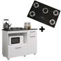 Imagem de Kit Balcão 2 Porta Basculante Violeta Mais Cooktop Fogão Chamalux 5 Bocas Bivolt