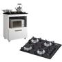 Imagem de Kit Balcão Cooktop 1 Porta com Fogão Chef 4 Bocas Bivolt