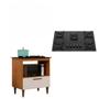 Imagem de Kit Balcão Cooktop Itatiaia 1 Porta com Fogão Cooktop 5 Bocas