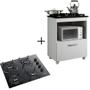 Kit Balcão Cooktop Itatiaia com 1 Porta e Fogão Cooktop 4 Bocas Imagem de Kit Balcão Cooktop Itatiaia com 1 Porta e Fogão Cooktop 4 Bocas