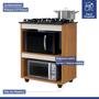 Imagem de Kit balcão cooktop turim com fogão cooktop 4 bocas chamalux bivolt
