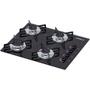 Imagem de Kit Balcão Cooktop Zanzini Master Cinamomo sem Porta e Fogão Cooktop 4 Bocas Ultrachama Chamalu