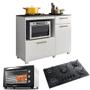 Imagem de Kit Balcão de Cozinha MOOB com Cooktop Itatiaia 5 bocas Tripla Chama e Forno Eletrico Best 46 L 127V