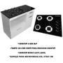 Imagem de Kit Balcão Violeta Branco com Cooktop Preto 4 Bocas Bivolt