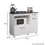 Imagem de Kit Balcão Violeta Branco com Cooktop Preto 4 Bocas Bivolt