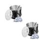 Imagem de Kit Balde De Gelo Pequeno Aço Inox Com Pegador e Bandeja Separadora Para Bebidas Whisky Drinks Kehome 2 unidades