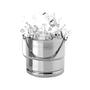 Imagem de Kit Balde De Gelo Pequeno Aço Inox Com Pegador e Bandeja Separadora Para Bebidas Whisky Drinks Kehome 2 unidades