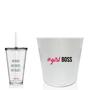 Imagem de Kit Balde De Pipoca E Copo Personalizado - Girl Boss