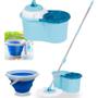 Imagem de Kit Balde Dobravel Retratil 10 Lts Compacto + Mop 13 Lts com Balde Centrifuga