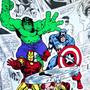 Imagem de Kit Balde+Manta Marvel Comics Vingadores Avengers Quadrinhos Azul - Zonacriativa