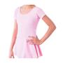 Imagem de Kit Ballet Collant Body Meia Manga + Saia Adulto Rosa 1 Fit