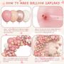 Imagem de Kit Balloon Arch Garland Ouddy Life, 174 unidades, rosa blush