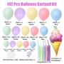 Imagem de Kit Balloon Garland Arch Aiwolf Pastel 142 unidades de sorvete