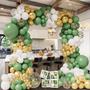 Imagem de Kit Balloon Garland Arch Grcypa Sage Green para decoração de festas