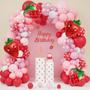 Imagem de Kit Balloon Garland Arch Ouddy Life Strawberry 171 unidades