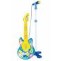 Imagem de Kit Banda Infantil Bateria Guitarra Microfone Azul Meninos Meninas Irmãos Gêmeos Amigos