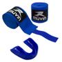 Imagem de Kit Bandagem Elástica 3 Metros + Protetor Bucal Muvin - Proteção Mão Boca Punho - Luta Boxe MMA Muay Thai Artes Marciais