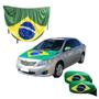 Imagem de Kit Bandeira Brasil Capo E Retrovisor Carro P/ Copa Do Mundo