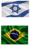 Imagem de Kit Bandeira De Israel + Bandeira Do Brasil (0,60 X 0,90 Cm)