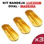 Imagem de Kit Bandeja de Madeira 30x11,5 - Modelo Oval - Sustentável-Design-Elegante-Decoração-Rústica-Oval