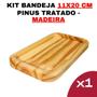 Imagem de Kit Bandeja de Madeira - Kit Tamanho Nº8 Cozinha - Madeira Maciça - Jogo de Cozinha - Peça Organizadora - Suporte em Pinus