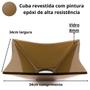 Imagem de Kit Banheiro Cuba de Vidro Quadrada 34cm com Torneira Link Alta + Válvula Click UP