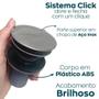 Imagem de Kit Banheiro Cuba de Vidro Redonda 35 cm com Válvula Click