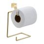 Imagem de Kit Banheiro Dourado Porta Toalha Duplo + Porta Papel Higiênico Duplo - Future