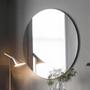 Imagem de Kit Banheiro Espelho Redondo 40cm + Prateleira + Kit Instalação