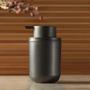 Imagem de Kit Banheiro Lavabo Bold Lixeira, Porta Escova, Porta Sabonete Líquido 300ml  e Escova Sanitária
